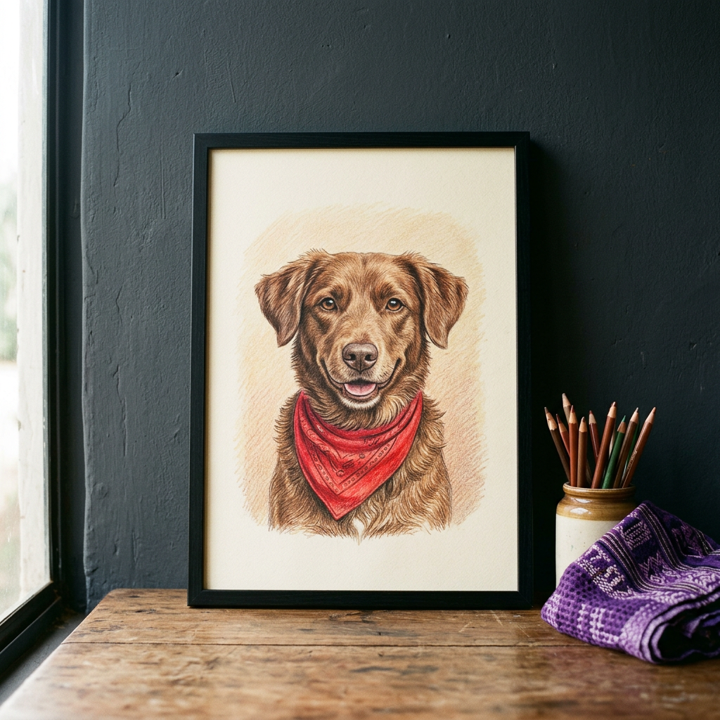 Pet portrait in pencil, commissions by Zawadi Odhiambo
