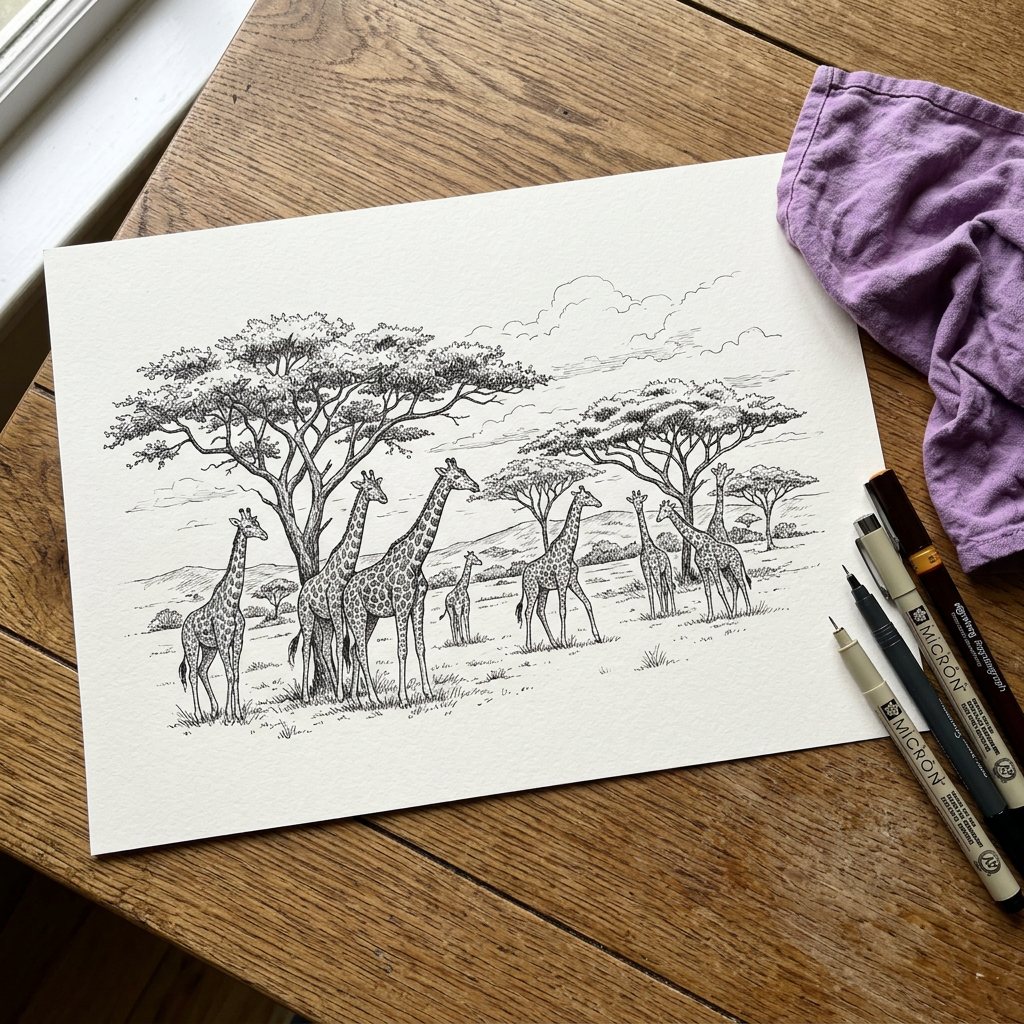 Mara, Late Afternoon, drawings by Naserian Lekishon